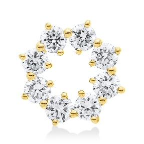 Anhänger aus 750 Gold Gelbgold 8 Brillanten 0,25ct W-SI 7,6x8,1mm Anhänger aus 750 Gold Gelbgold 8 Brillanten 0,25ct W-SI 7,6x8,1mm