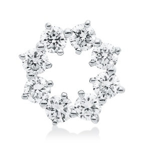 Anhänger Kreis aus 750 Gold Weißgold 8 Brillanten 0,25ct W-SI 7,6x8,1mm Anhänger Kreis aus 750 Gold Weißgold 8 Brillanten 0,25ct W-SI 7,6x8,1mm