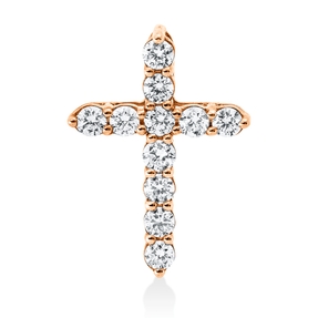 Anhänger Kreuz aus 750 Gold Rotgold 11 Brillanten 0,31ct TW-SI 15,4x11,1mm Anhänger Kreuz aus 750 Gold Rotgold 11 Brillanten 0,31ct TW-SI 15,4x11,1mm