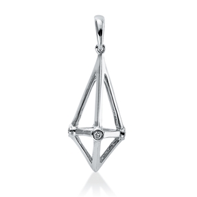 Anhänger aus 750 Gold Weißgold 4 Brillanten 0,02ct TW-SI 19,8x7,2mm mit Öse Anhänger aus 750 Gold Weißgold 4 Brillanten 0,02ct TW-SI 19,8x7,2mm mit Öse