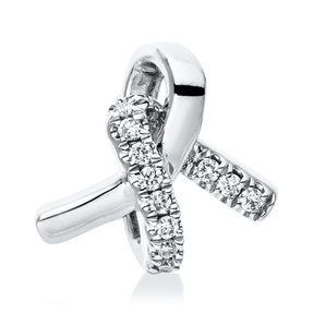 Anhänger aus 750 Gold Weißgold 11 Brillanten 0,55ct TW-SI 8,4x8,9mm