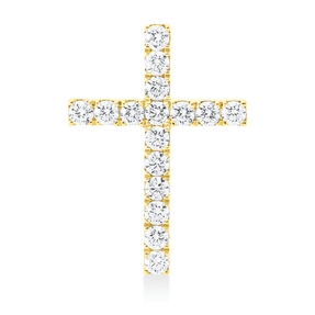 Anhänger Kreuz aus 750 Gold Gelbgold 16 Brillanten 1,18ct TW-SI 27x19mm Anhänger Kreuz aus 750 Gold Gelbgold 16 Brillanten 1,18ct TW-SI 27x19mm