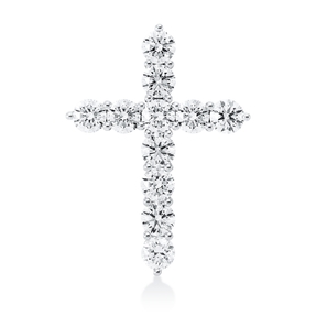 Anhänger Kreuz aus 750 Gold Weißgold 11 Brillanten 2,98ct TW-SI 30x22mm Anhänger Kreuz aus 750 Gold Weißgold 11 Brillanten 2,98ct TW-SI 30x22mm