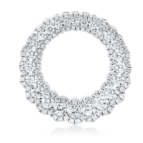Anhänger Kreis aus 750 Weißgold 130 Brillanten 1,25ct TW-SI Ø21,5mm