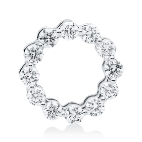 Anhänger Kreis aus 750 Weißgold 12 Brillanten 0,5ct TW-SI 11,8x11,8mm Anhänger Kreis aus 750 Weißgold 12 Brillanten 0,5ct TW-SI 11,8x11,8mm