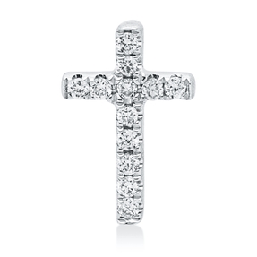 Anhänger Kreuz aus 750 Weißgold 12 Brillanten 0,04ct W-SI 8,1x5,3mm Anhänger Kreuz aus 750 Weißgold 12 Brillanten 0,04ct W-SI 8,1x5,3mm