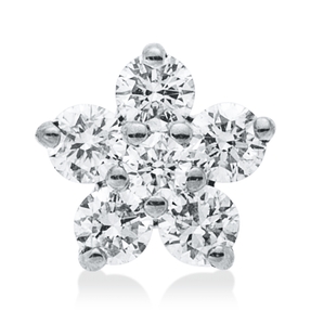 Anhänger aus 750 Gold Weißgold 6 Brillanten 0,1ct W-SI 4,6x4,6mm Anhänger aus 750 Gold Weißgold 6 Brillanten 0,1ct W-SI 4,6x4,6mm