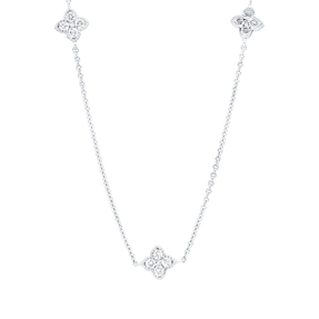 Collier aus 750 Gold Weißgold 25 Brillanten 0,6ct W-SI L:45cm Collier aus 750 Gold Weißgold 25 Brillanten 0,6ct W-SI L:45cm