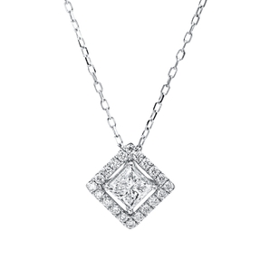 Collier aus 750 Gold Weißgold 21 Diamanten 0,92ct TW-SI L:45,7cm