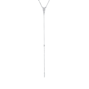 Collier 750 Weißgold 3 Brillanten 0,03ct W-SI 45 Diamanten 0,14ct W-SI L:50,8cm