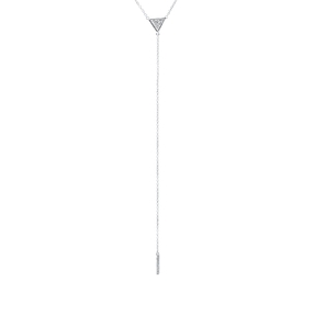 Collier aus 750 Gold Weißgold 31 Diamanten 0,07ct TW-SI L:45,7cm