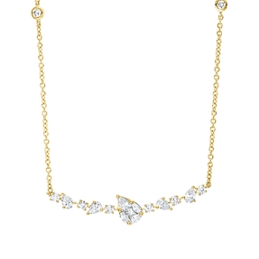 Collier aus 750 Gold Gelbgold 19 Diamanten 0,78ct L:45,7cm