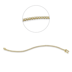 Armband aus 750 Gold gelb/weiß 61 Brillanten 1,01ct TW-SI B:2,8mm L:18cm Armband aus 750 Gold gelb/weiß 61 Brillanten 1,01ct TW-SI B:2,8mm L:18cm