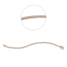 Armband aus 750 Gold weiß/rot 61 Brillanten 1,01ct TW-SI B:2,8mm L:18cm 4er-Krappe Armband aus 750 Gold weiß/rot 61 Brillanten 1,01ct TW-SI B:2,8mm L:18cm 4er-Krappe