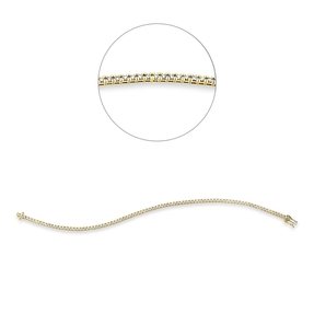 Armband aus 750 Gold gelb/weiß 89 Brillanten 1ct TW-SI B:1,8mm L:18cm 4er-Krappe Armband aus 750 Gold gelb/weiß 89 Brillanten 1ct TW-SI B:1,8mm L:18cm 4er-Krappe