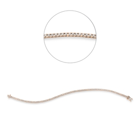Armband aus 750 Gold weiß/rot 89 Brillanten 1ct TW-SI B:1,8mm L:18cm 4er-Krappe Armband aus 750 Gold weiß/rot 89 Brillanten 1ct TW-SI B:1,8mm L:18cm 4er-Krappe