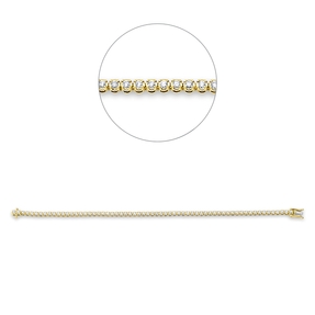 Armband aus 750 Gold gelb/weiß 63 Brillanten 1,51ct TW-SI B:2,8mm L:18cm Armband aus 750 Gold gelb/weiß 63 Brillanten 1,51ct TW-SI B:2,8mm L:18cm