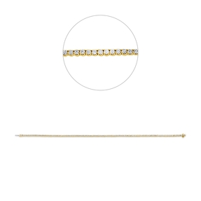 Armband aus 750 Gold gelb/weiß 108 Brillanten 1ct TW-SI L:18cm 4er-Krappe Armband aus 750 Gold gelb/weiß 108 Brillanten 1ct TW-SI L:18cm 4er-Krappe