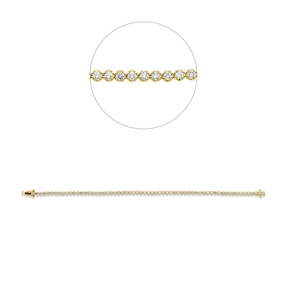 Armband aus 750 Gold Gelbgold 63 Brillanten 2,1ct W-SI B:2,8mm L:17,5cm Armband aus 750 Gold Gelbgold 63 Brillanten 2,1ct W-SI B:2,8mm L:17,5cm