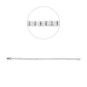 Armband aus 750 Gold Weißgold 54 Brillanten 3,1ct TW-SI L:17,8cm