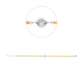 Armband aus 750 Gold Weißgold Brillant 0,21ct TW-SI L:17,8cm