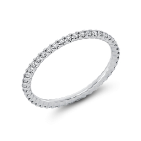 Memoire Ring aus 750 Gold Weißgold 42 Brillanten 0,41ct TW-SI B:1,7mm