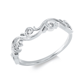 Ring aus 750 Gold Weißgold 5 Brillanten 0,07ct TW-SI B:4mm