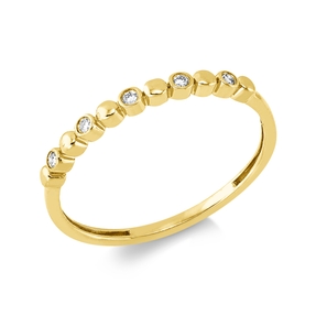 Ring aus 750 Gold Gelbgold 5 Brillanten 0,05ct TW-SI B:1,8mm Zarge