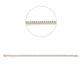 Armband aus 750 Gold gelb/weiß 83 Brillanten 3ct TW-SI B:2,7mm L:18cm 4er-Krappe Armband aus 750 Gold gelb/weiß 83 Brillanten 3ct TW-SI B:2,7mm L:18cm 4er-Krappe
