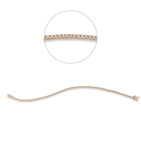 Armband aus 750 Gold Rotgold 102 Brillanten 0,92ct TW-SI B:1,5mm L:18cm 4er-Krappe Armband aus 750 Gold Rotgold 102 Brillanten 0,92ct TW-SI B:1,5mm L:18cm 4er-Krappe