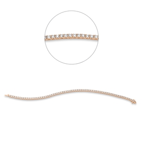 Armband aus 750 Gold Rotgold 68 Brillanten 3,02ct TW-SI L:18cm Armband aus 750 Gold Rotgold 68 Brillanten 3,02ct TW-SI L:18cm