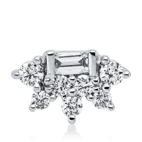 Anhänger aus 585 Gold Weißgold 8 Diamanten 0,17ct 5,5x8,8mm