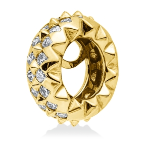 Anhänger aus 585 Gold Gelbgold 18 Brillanten 0,19ct W-SI/PI Ø10,5mm