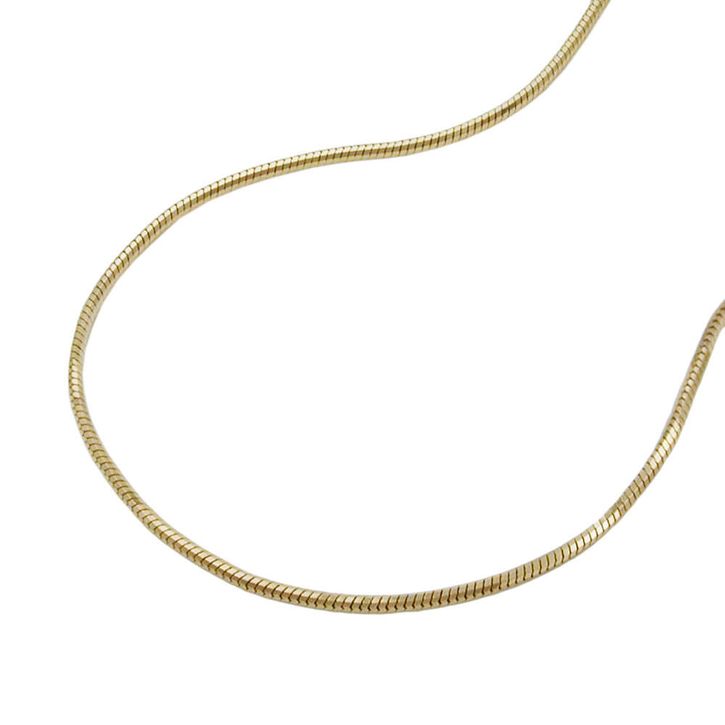 Kette 0.8mm Schlange 5-kant 9Kt 375 Gold 42cm