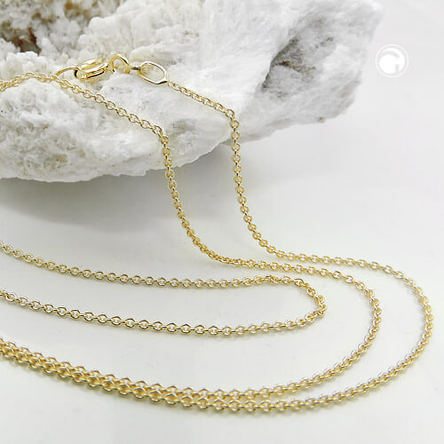 Kette 1.1mm Ankerkette rund 9Kt 375 Gold 45cm