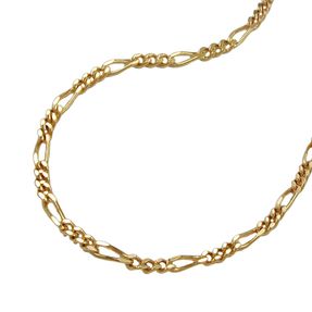 1,4mm Figarokette Halskette Collier aus 14Kt 585 Gold Gelbgold 50cm
