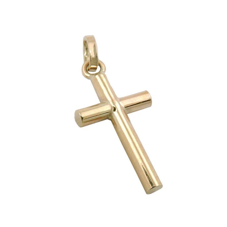 Anhänger 15x7mm kleines Kreuz glänzend 9Kt 375 Gold