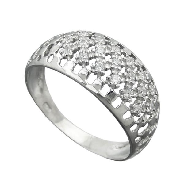 Ring mit Zirkonia Netz 925 Silber