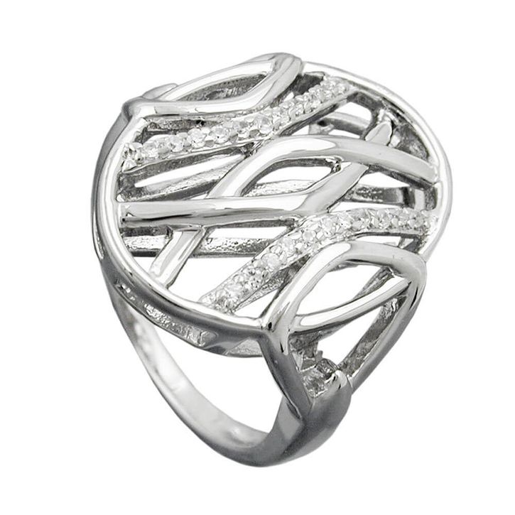 Ring in Kreisform Zirkonia 925 Silber