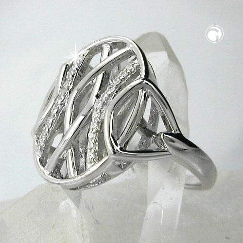 Ring in Kreisform Zirkonia 925 Silber