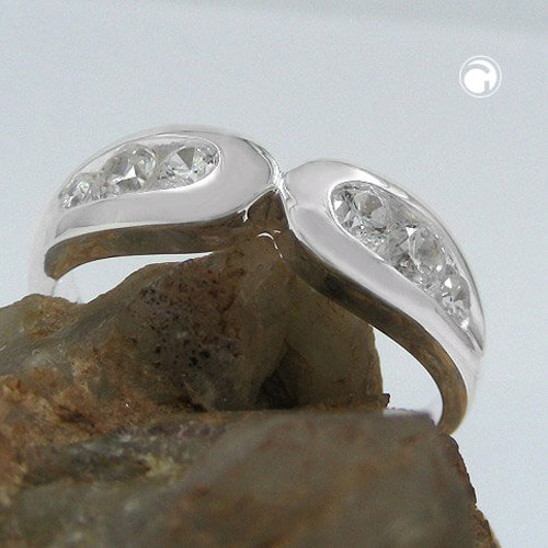 Ring mit Zirkonias 925 Silber 6mm