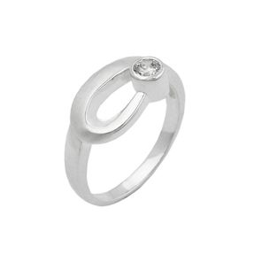 Ring Damenring mit Zirkonia gefasst 925 Silber 9mm Silberring