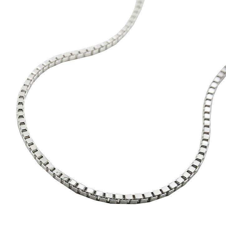 1mm Venezianerkette mit Federring 925 Silber 55cm