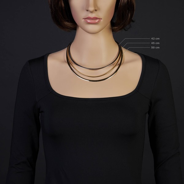 4mm Wendeomegareif 585 Gold bicolor 42cm