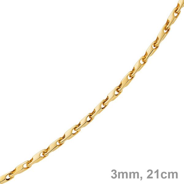 3mm Armband Alainkette 585 Gold 21cm