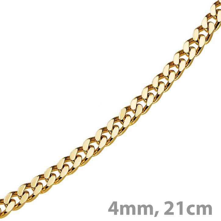 4mm Panzerarmband 585 Gelbgold 21cm