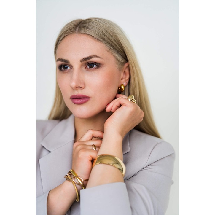 Armreif aus 585 Gold Gelbgold 20mm breit