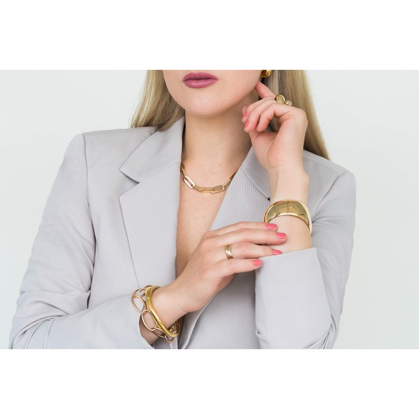 Armreif aus 585 Gold Gelbgold 20mm breit