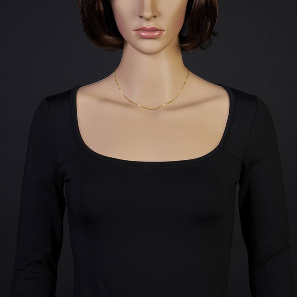 1,5mm Ankerkette aus 585 Gelbgold 40cm