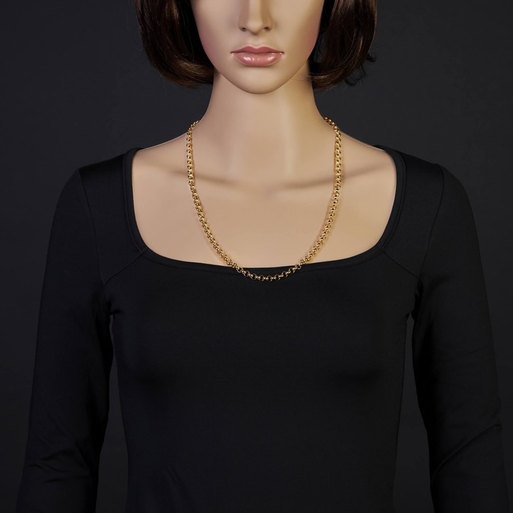 5mm Erbskette 585 Gelbgold 60cm